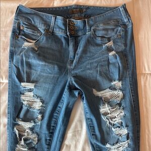 Torrid Light Blue Distressed Skinny Jeans